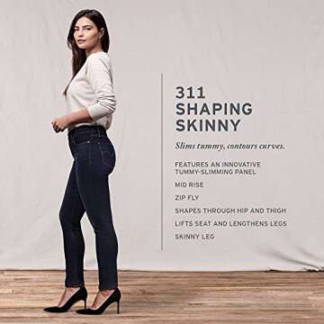 Levi's Womens 311 Shaping Skinny (Also Available In Plus) Jeans, Maui Views - Dark Indigo, 30 Regular US