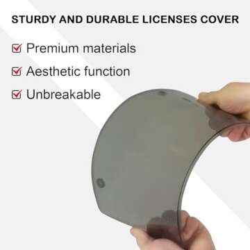 Unbreakable Clear License Plate Protectors with Screw Covers