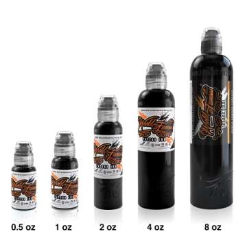 World Famous Tattoo Ink Bundle with Sailor Jerry Red Tattoo Ink & Rolling Stone Tattoo Ink - Skin-Safe Permanent Tattooing in Bold Shades - Vegan & Non-Toxic (2 Bottles, 1 oz Each)