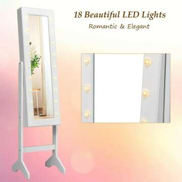 LED Lighted Jewelry Armoire