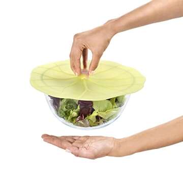 Charles Viancin - Lilypad Lid Gift-Box - Set of 4 Silicone Lids for Food Storage and Cooking - 11''/28cm + 9''/23cm + 6''/15cm + 4''/10cm - Airtight Seal on Any Smooth Rim Surface