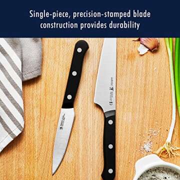 HENCKELS Solution Razor-Sharp 15-pc Knife Set, Chef Knife, Bread Knife, Steak Knife, German Engineered Informed by 100+ Years of Mastery, Black/Stainless Steel