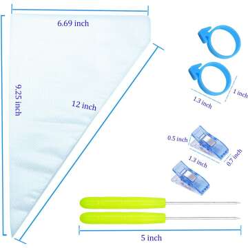 122Pcs Tipless Pastry Bags