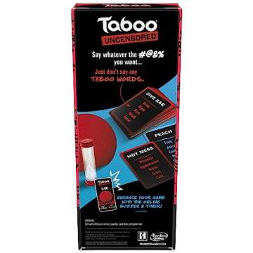 Hasbro Gaming Taboo Uncensored Board Game for Adults Only | Ages 17+ | 4+ Players | 20 Mins. Avg. | Hilarious NSFW Party Games for Adults