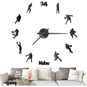 3D Sports Decor Clock