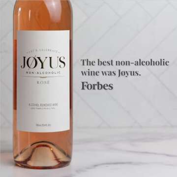 Joyus Non-Alcoholic Rose´ Wine, Award Winning Best In Class Dealcoholized Wine, Light & Refreshing, Low Sugar & Low Calorie, 750 ml (1 Bottle)