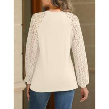 AUTOMET Long Sleeve Lace Tops for Fall 2024