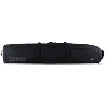 Element Equipment Wheeled Padded Snowboard Bag Ultimate Double - Premium High End Double Roller Travel Bag 167 Black Ripstop