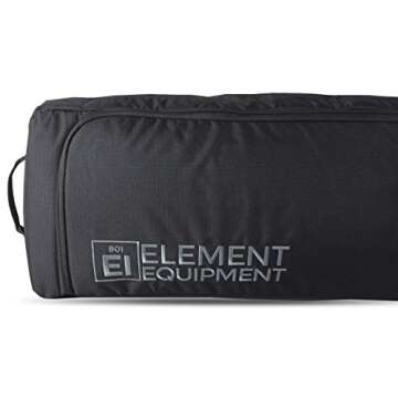 Element Equipment Wheeled Padded Snowboard Bag Ultimate Double - Premium High End Double Roller Travel Bag 167 Black Ripstop