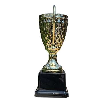 Express Medals Trophy Cup - Gold Trophy for Sport Tournaments, Competitions, Recognition or Award, 8 Inches Tall x 5 Inches Wide at The Handles.