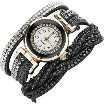 Rhinestone Quartz Wrist Watches for Women - 10 Pack