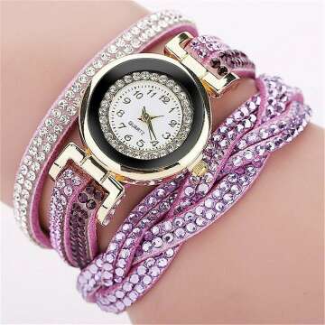 Rhinestone Quartz Wrist Watches for Women - 10 Pack