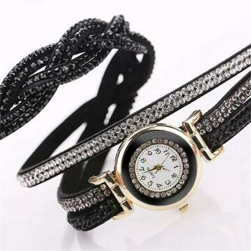 Rhinestone Quartz Wrist Watches for Women - 10 Pack