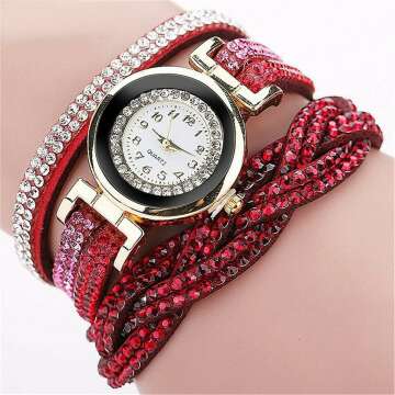 Rhinestone Quartz Wrist Watches for Women - 10 Pack