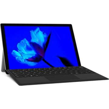 Microsoft Surface Pro 4 Tablet PC, 12.3" (2736 X 1824) Touchscreen Notebook, Core i5-6300U, 4GB RAM, 128GB SSD, Backlit Keyboard, Camera, Windows 10 Pro (Renewed)