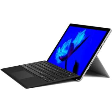 Microsoft Surface Pro 4 Tablet PC, 12.3" (2736 X 1824) Touchscreen Notebook, Core i5-6300U, 4GB RAM, 128GB SSD, Backlit Keyboard, Camera, Windows 10 Pro (Renewed)