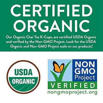 Organic Chai Tea K-Cup Pods, 24 Count, USDA Organic