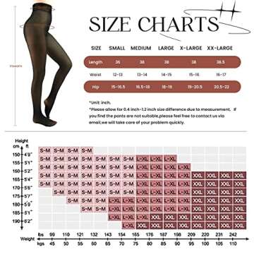 X-CHENG Fleece Lined Tights Sheer Women - Fake Translucent Warm Pantyhose Leggings Sheer Thick Tights for Winter