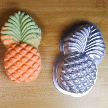 Pineapple Shape Cake Pan, Kids 3D Birthday Cake Pan, Aluminum Alloy Cake Molds Nonstick Baking Tools