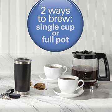 Hamilton Beach 2-Way Coffee Maker: 12 Cup Drip & Single Serve