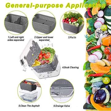 Fresh Vegetable Fruit Storage Containers for Refrigerator-Set of 3 Food Storage Containers with Lids and Air Vents-Produce saver storage containers for Vegetable Storage, Fresh Fruits, Salad