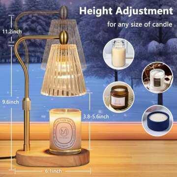 Seenlast Candle Warmer Lamp - Adjustable Height & Timer