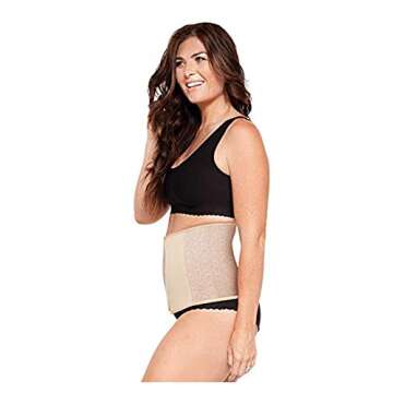 Belly Bandit Original Postpartum Belly Wrap - Belly Wrapping & Compression for Postpartum Recovery - Ease Back Pain, Promote Mobility & Core Support, Nude, Small