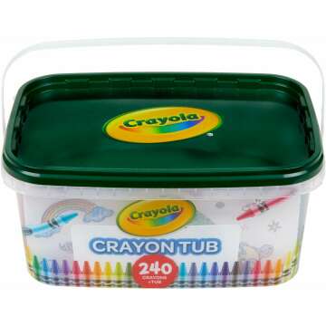 240-Count Crayola Crayon Tub for Kids' Art Projects