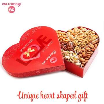 Heart Shaped Gourmet Nuts Gift Basket for All Occasions