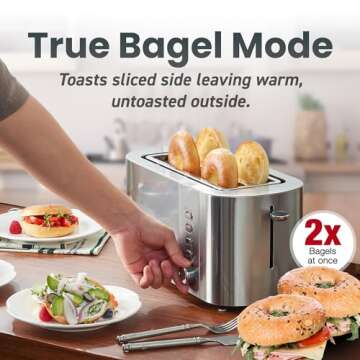 Elite Gourmet 4 Slice Stainless Steel Toaster