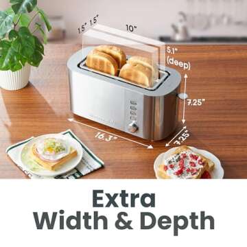 Elite Gourmet 4 Slice Stainless Steel Toaster