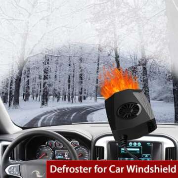 12V Car Heater & Windshield Defroster – 150W Portable, Adjustable & Multifunctional Vehicle Heating for Car, SUV