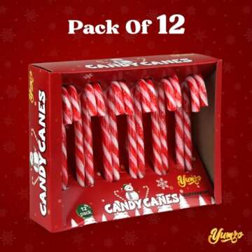 Christmas Candy Canes - Peppermint Delight in Bulk 12 Pack