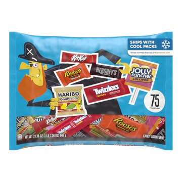 Delicious Hershey Miniatures Halloween Candy Bag - 75 Assorted Pieces