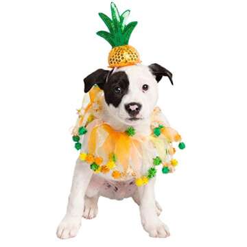 Pet Krewe Pineapple Dog & Cat Hat and Collar Costume - Perfect for Halloween, Parties, Photoshoots, Gifts for Dog Lovers (S)