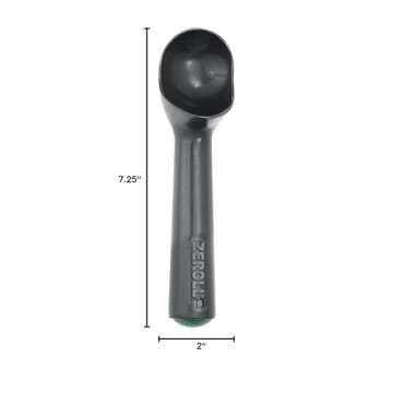 Zeroll 1016-ZT Zerolon Hardcoat Anodized Commercial Ice Cream Scoop with Unique Liquid Filled Heat Conductive Handle Easy Release 32 Scoops per Gallon Made in USA, 2.5-Ounce, Black