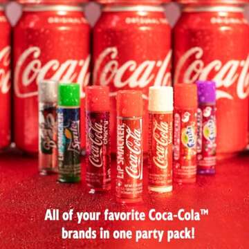 Lip Smacker Coca-Cola Flavored Balm, 8 Count, Flavors Coke, Cherry Vanilla Sprite, Root Beer, Orange Fanta, Grape Strawberry Fanta