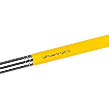 Bdellium Tools Professional Makeup Brush - Studio Series 941 Tapered Highlighting - With Soft Synthetic Fibers, For Natural Finish (Yellow, 1pc)