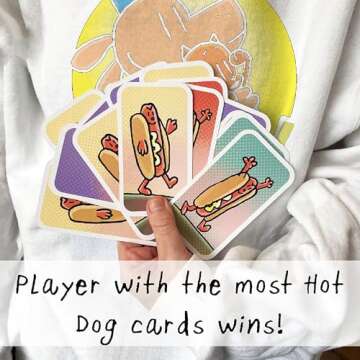 University Games Dog Man Hot Dog Card Game in a Tin , The Fast and Frenzied Collection Game for Kids Featuring Art from the Dog Man Books by Dav Pilkey, for Players Ages 6 and Up