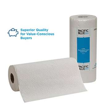 Georgia-Pacific Blue Select 2-Ply Perforated Paper Towel Rolls, 27385, 85 Sheets Per Roll, 30 Rolls Per Case