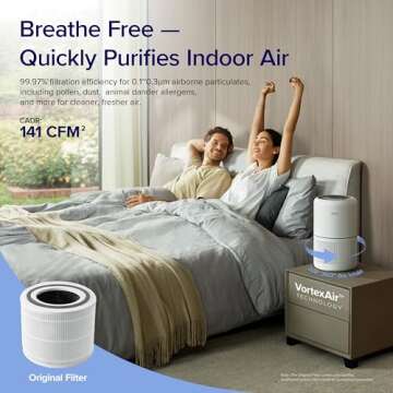 LEVOIT Air Purifier for Home with HEPA Filter & Sleep Mode