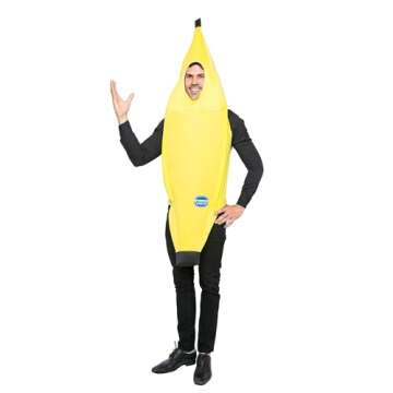 Spooktacular Creations Appealing Banana Costume Adult Deluxe Set for Halloween Dress Up Party and Roleplay Cosplay (Small)