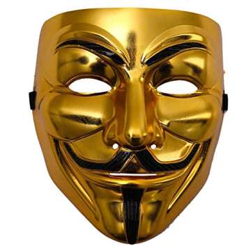 Miuion Guy Fawkes Mask -V for Vendetta， Anonymous Cosplay Party Mask for Halloween（3 Pack）