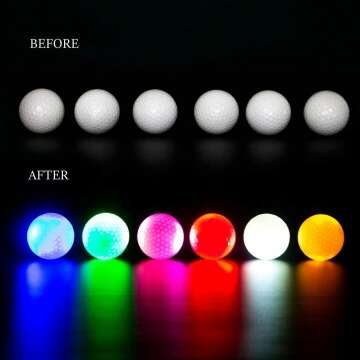 Glow in The Dark LED Golf Balls - Night Golf Set