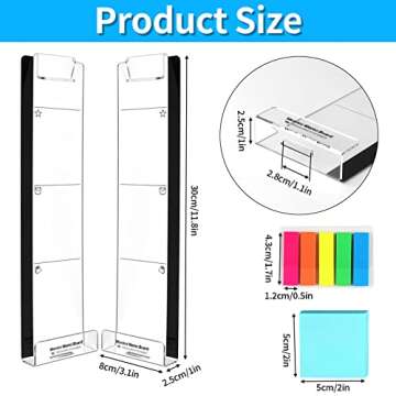 2PCS Multifunction Sticky Note Holders for Computer