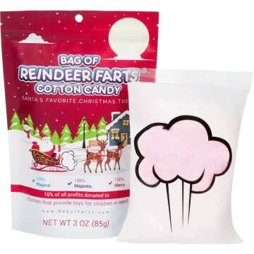 Reindeer Farts Cotton Candy - Fun Holiday Treat