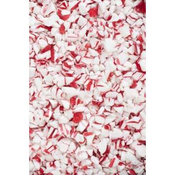 India Tree Peppermint Crunch | Dye-Free Red & White Sprinkles for Cakes, Cookies, and More | 1.5 Pound Pantry Pack, Single