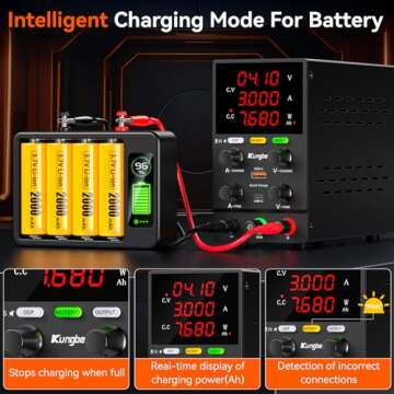 30V 10A Variable DC Power Supply with USB & Intelligent Charging Mode