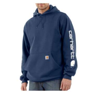 Carhartt Men's Loose Fit Midweight Logo Sleeve Graphic Sweatshirt - Stylish Comfort