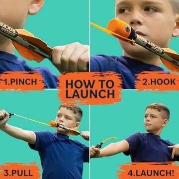 Toy Rocket Launcher for Kids: Best Easter Gifts for Boys & Girls All Ages 8 & Up - Slingshot Rockets Launchers - Easter Basket Stuffers for Teens - Outdoor Toys Gifts for 8 9 10 11 12 13 Year Old Boys